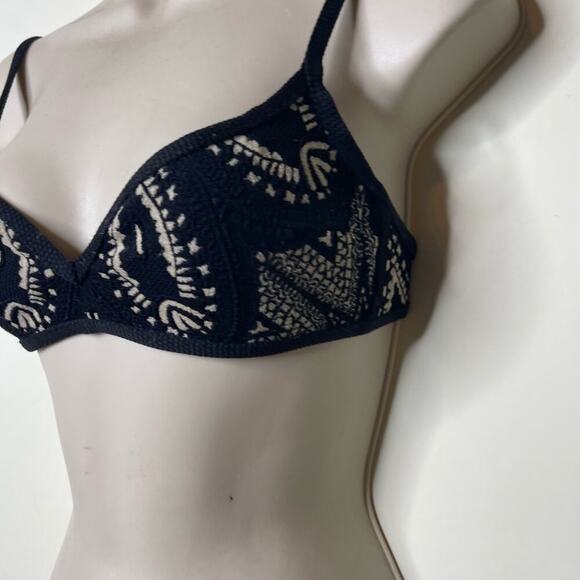 DEVON WINDSOR Zara Bikini Top in Black Paisley sz XS - Picture 7 of 7